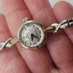 Vintage OMEGA Ladymatic 14k Gold Filled Womens Watch Working Keeps Good Time